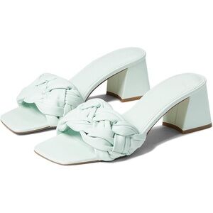 Marc Fisher Cerita Leather Braided Heeled Sandals Light Mint Size 9.5 New💞